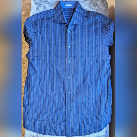 Bugatchi Uomo Shirt Men's XL Classic Shaped Fit Long Sleeve Flip Cuff Pattern - Picture 1 of 13